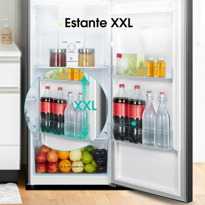 Hisense Refrigeradora 8.8p³ inverter con dispensador de agua rt1n250